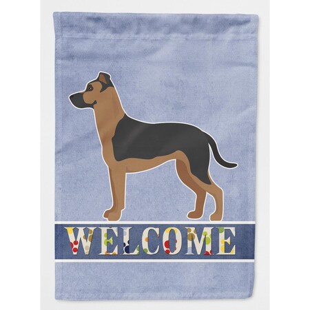 Carolines Treasures Shepherd Pit Mix No.1 Welcome Flag Canvas House Size CK3775CHF